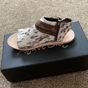 Cow print sandals